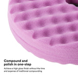 3M Perfect It 1 Step Foam Finishing Pad, Quick Connect, Waffle Face, Purple, 8 in (33035) (7100191416) (6 Pack) - 3