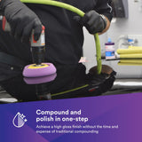 3M 33033 Hookit 1-Step Foam Finishing Pad, Purple, 4 in (7100191418) (12 Pack) - 5
