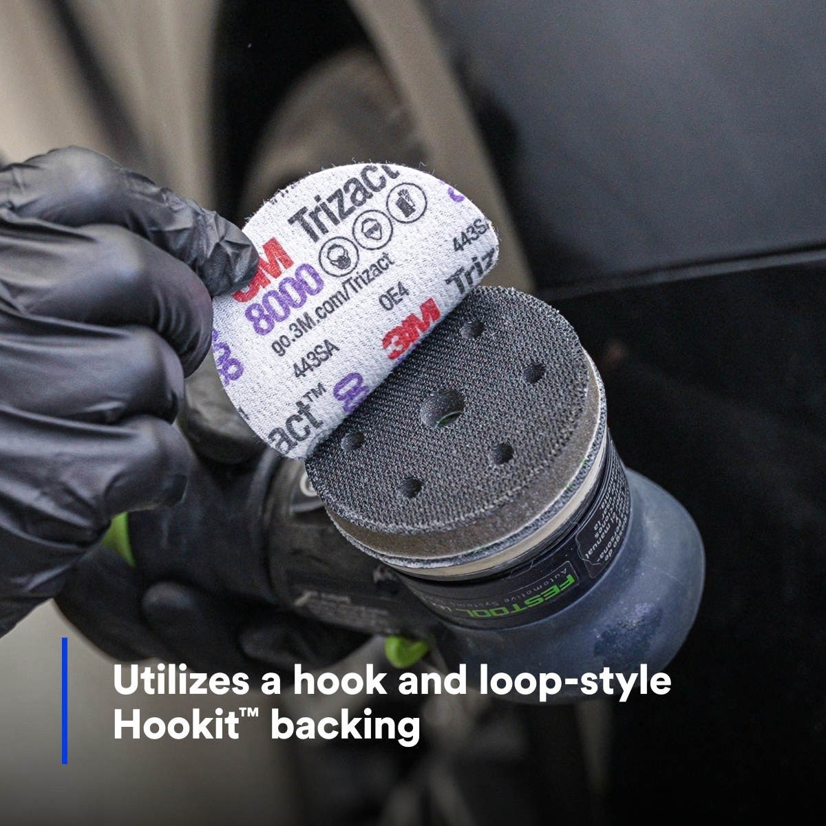 3M 443SA 30804 Trizact Hookit Foam Disc, 8000, 3 in (7100193763) (60 Pack) - 7