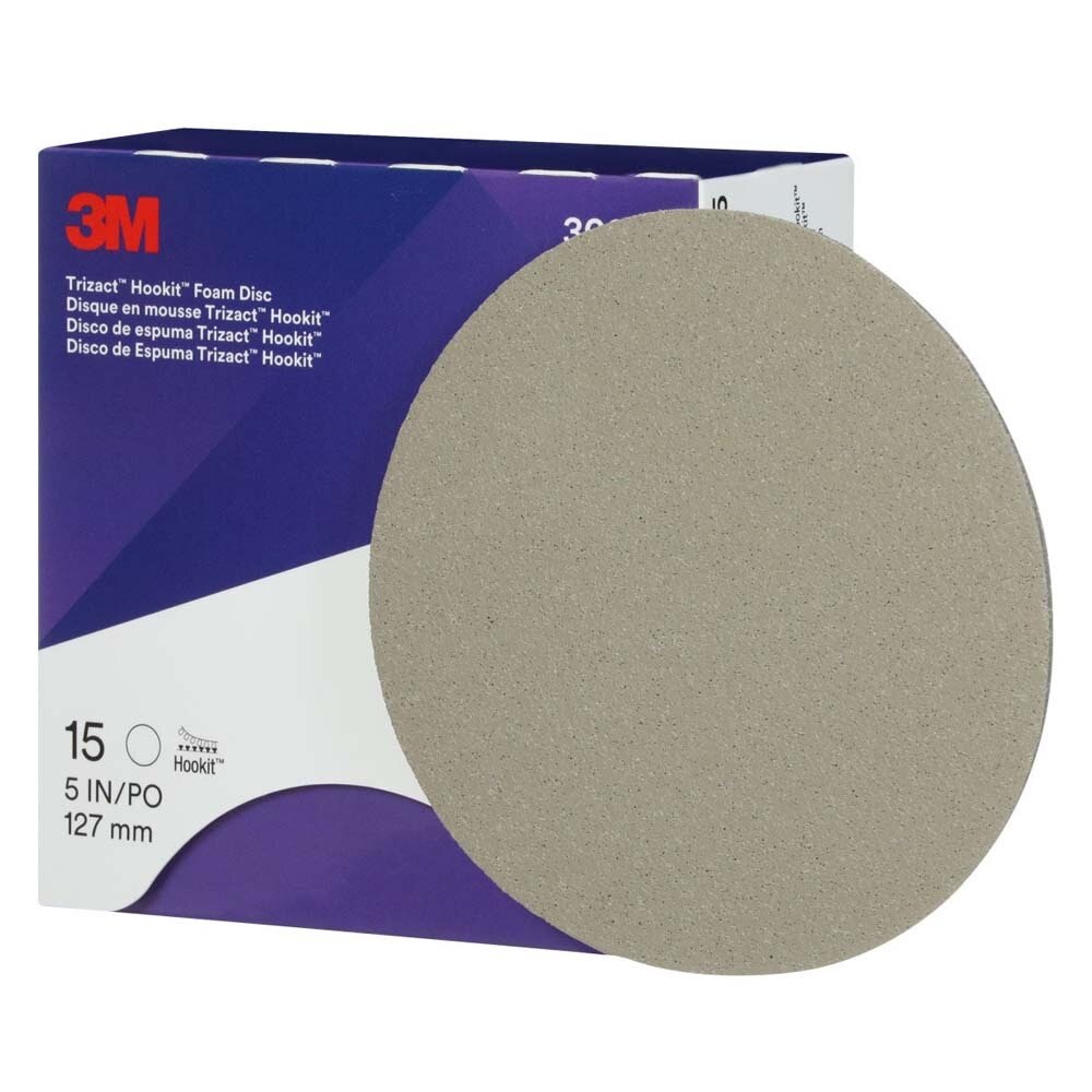 3M 7100193766 Trizact Hookit Foam Disc 30805, 8000, 5 in (15 Pack) - 3