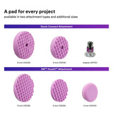 3M 33042 Hookit 1-Step Foam Finishing Pad, Waffle Face, Purple, 6 in (7100193787) (24 Pack) - 4