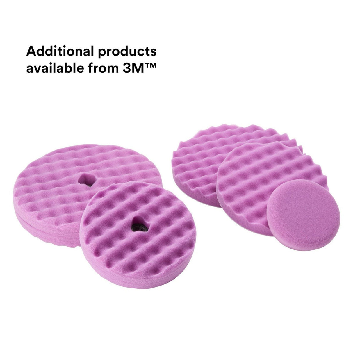 3M 33042 Hookit 1-Step Foam Finishing Pad, Waffle Face, Purple, 6 in (7100193787) (24 Pack) - 8