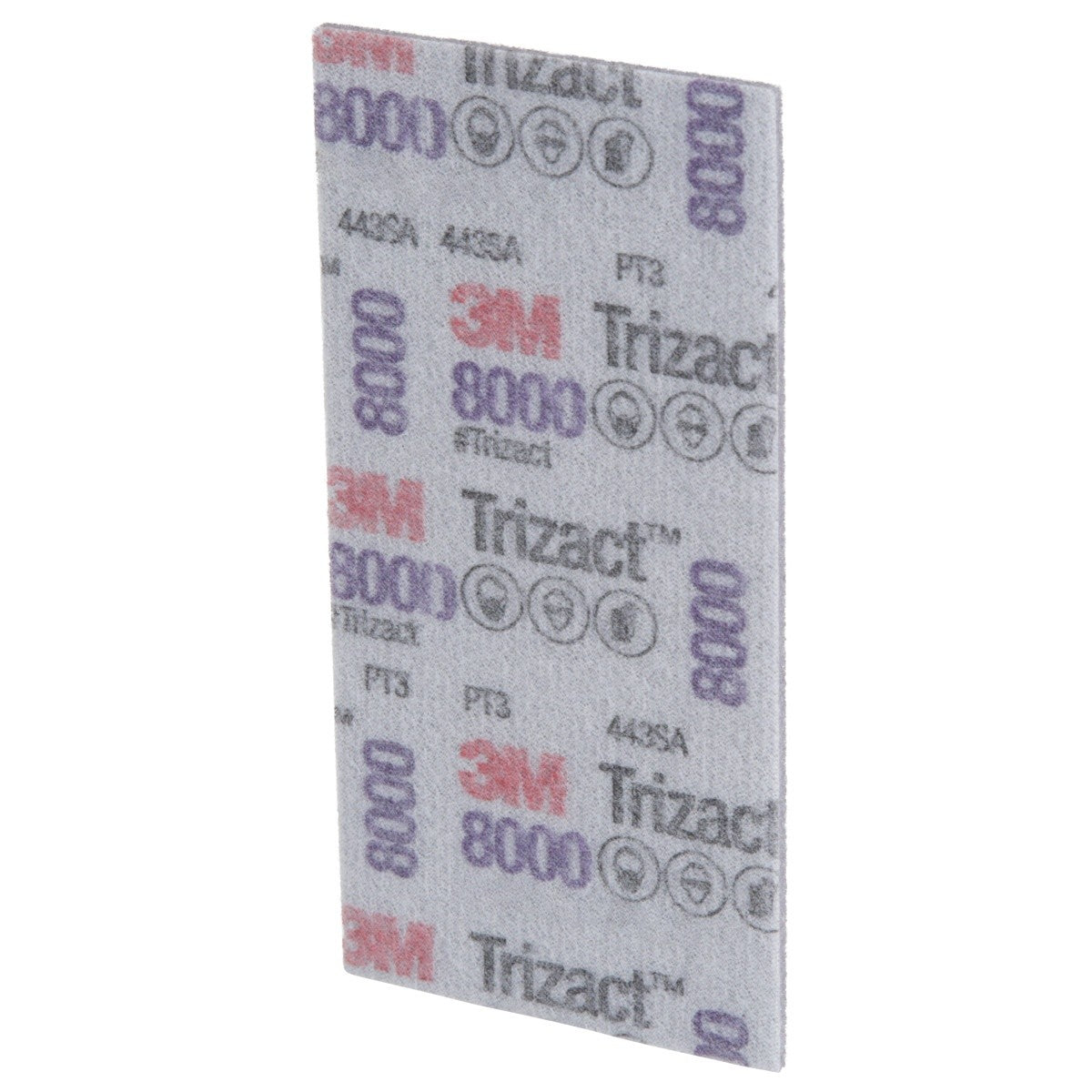 3M 443SA 30803 Trizact Hookit Foam Abrasive Sheet, Silicon Carbide 8000 Grit, Gray, 70 mm x 140 mm (7100194290) (50 Pack) - 3