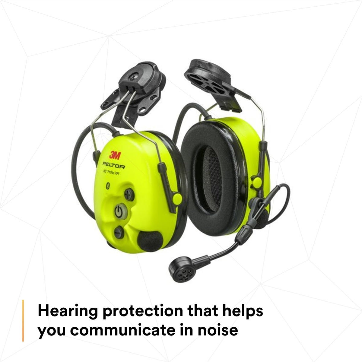 3M MT15H7P3EWS6 PELTOR WS ProTac XPI Headset Hard Hat Attached (7100195960) - 2