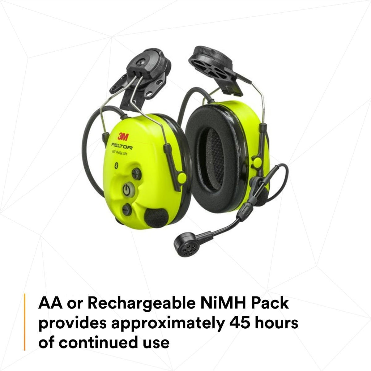 3M MT15H7P3EWS6 PELTOR WS ProTac XPI Headset Hard Hat Attached (7100195960) - 7