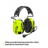 3M MT15H7AWS6 PELTOR WS ProTac XPI Bluetooth Headset with Noise-Canceling Microphone, Headband, Yellow (7100196045) - 2