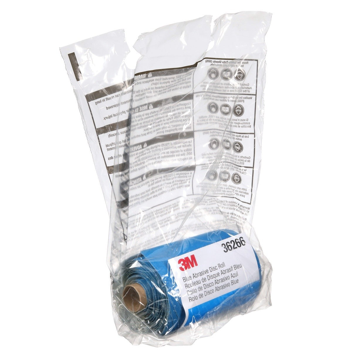 3M 321U 36266 Stikit Blue Abrasive Disc Roll, No Hole, 5 in, 120 Grade (7100199700) (500 Pack) - 8