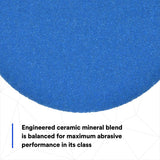 3M 321U 36269 Stikit Blue Abrasive Disc Roll, No Hole, 5 in, 220 Grade (7100199702) (500 Pack) - 5