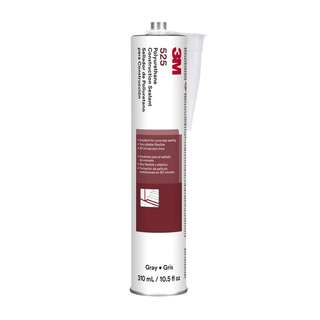 3M 525 Polyurethane Construction Sealant, Gray, 10.5 fl oz Cartridge (7100200170) (12 Pack)