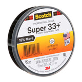 3M 33+-3/4X76FT-1 Scotch Super 33+ Vinyl Electrical Tape, Black, 3/4 in x 76 ft, 1 in Core, 7 mil, Professional Grade, All-Weather, Flame Retardant (7100201470) (100 Pack) - 5