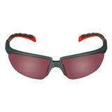 3M S2024AS-RED Solus 2000 Series Safety Glasses Anti-Scratch Red Mirror Lens Gray/Red Frame Adjustable Ratchet Temples (7100203162) (20 Pack)
