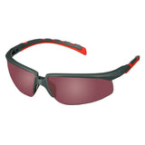 3M S2024AS-RED Solus 2000 Series Safety Glasses Anti-Scratch Red Mirror Lens Gray/Red Frame Adjustable Ratchet Temples (7100203162) (20 Pack) - 2