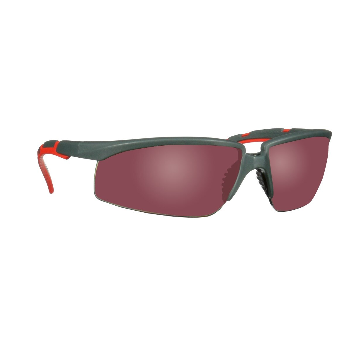 3M S2024AS-RED Solus 2000 Series Safety Glasses Anti-Scratch Red Mirror Lens Gray/Red Frame Adjustable Ratchet Temples (7100203162) (20 Pack) - 5