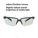 3M S2007SGAF-BGR Solus 2000 Series, Gray/Blue-Green Temples, Scotchgard Anti-Fog Coating, I/O Gray AF-AS lens (7100203171) (20 Pack) - 3