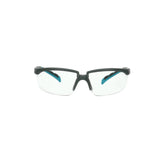 3M S2001SGAF-BGR Solus 2000 Series, Gray/Blue-Green Temples, Scotchgard Anti-Fog Coating, Clear AF-AS lens (7100203178) (20 Pack)