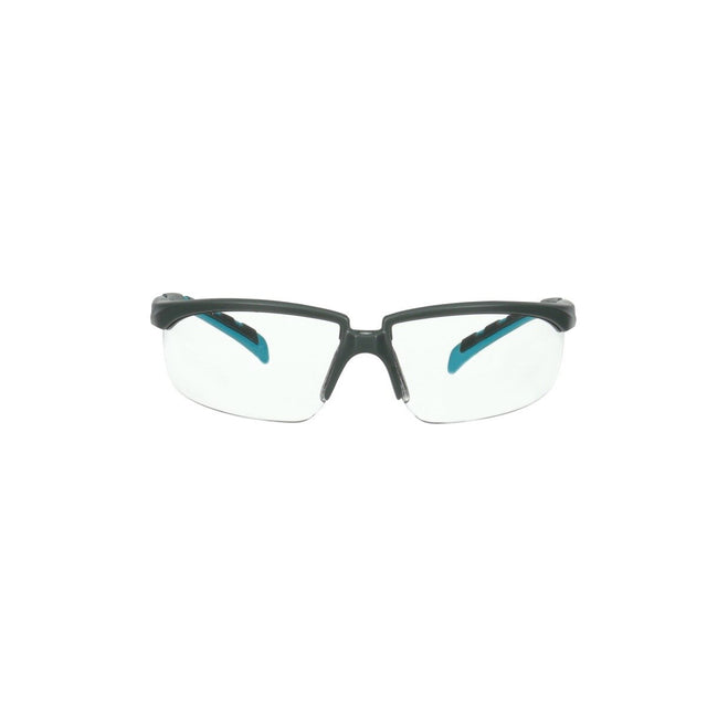 3M S2001SGAF-BGR Solus 2000 Series, Gray/Blue-Green Temples, Scotchgard Anti-Fog Coating, Clear AF-AS lens (7100203178) (20 Pack)