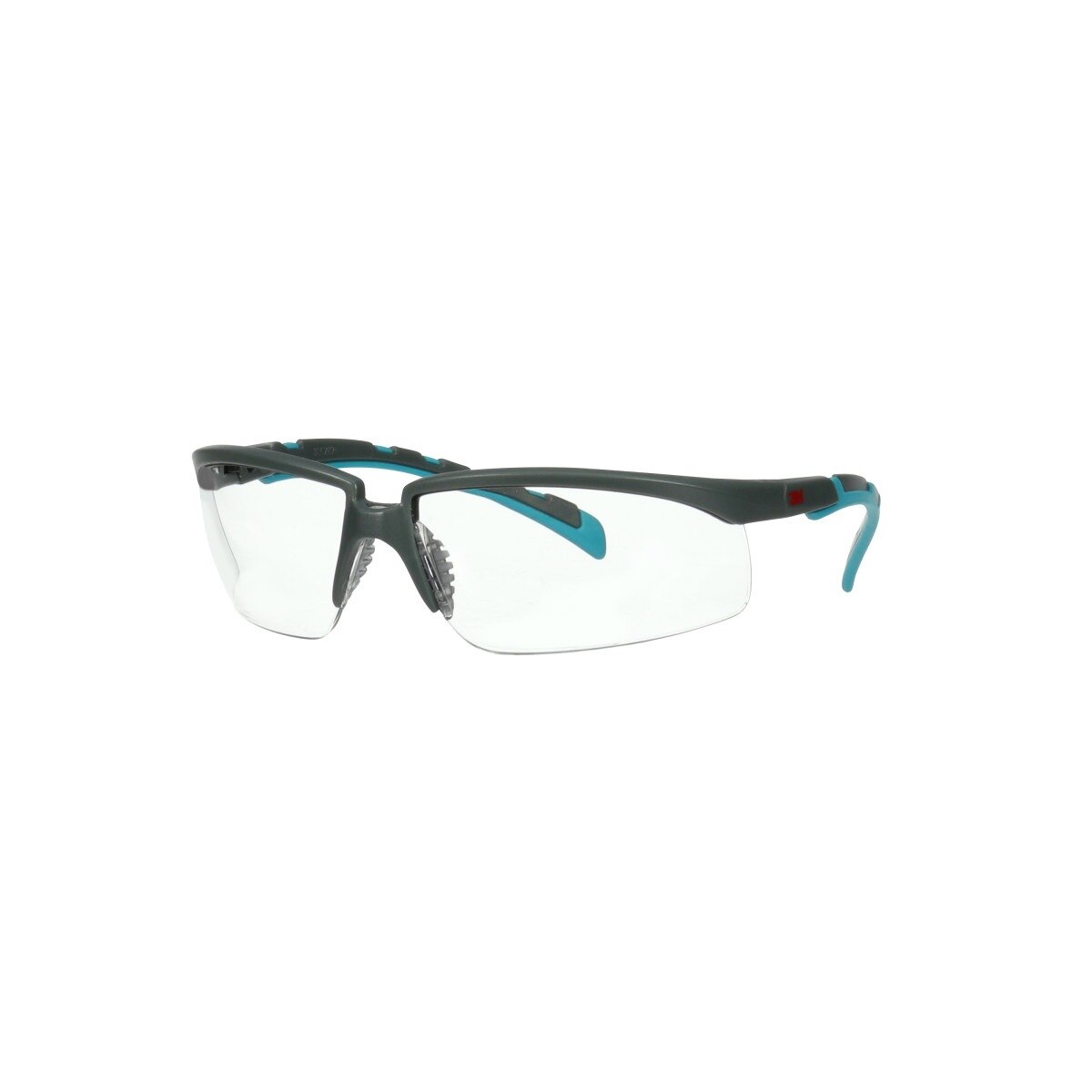 3M S2001SGAF-BGR Solus 2000 Series, Gray/Blue-Green Temples, Scotchgard Anti-Fog Coating, Clear AF-AS lens (7100203178) (20 Pack) - 3