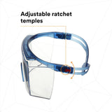 3M SF3701AS-BLU SecureFit 3700 Series OTG Safety Glasses, Anti Scratch Clear Lens, Blue Temples (7100203180) (10 Pack) - 5