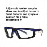 3M S2001SGAF-BGR-F Solus 2000 Series Safety Glasses, Anti-Fog Anti-Scratch, Clear Lens, Gray Teal Frame, Removable Foam Gasket (7100203183) (20 Pack) - 3