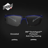 3M S2001SGAF-BGR-F Solus 2000 Series Safety Glasses, Anti-Fog Anti-Scratch, Clear Lens, Gray Teal Frame, Removable Foam Gasket (7100203183) (20 Pack) - 10