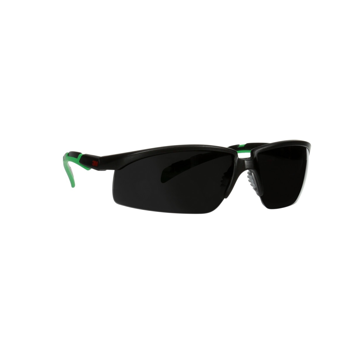 3M S2050AS-BLK Solus 2000 Series Safety Glasses, Anti-Scratch, IR Shade 5.0 Gray Lens, Black/Green Temples (7100203186) (20 Pack) - 2