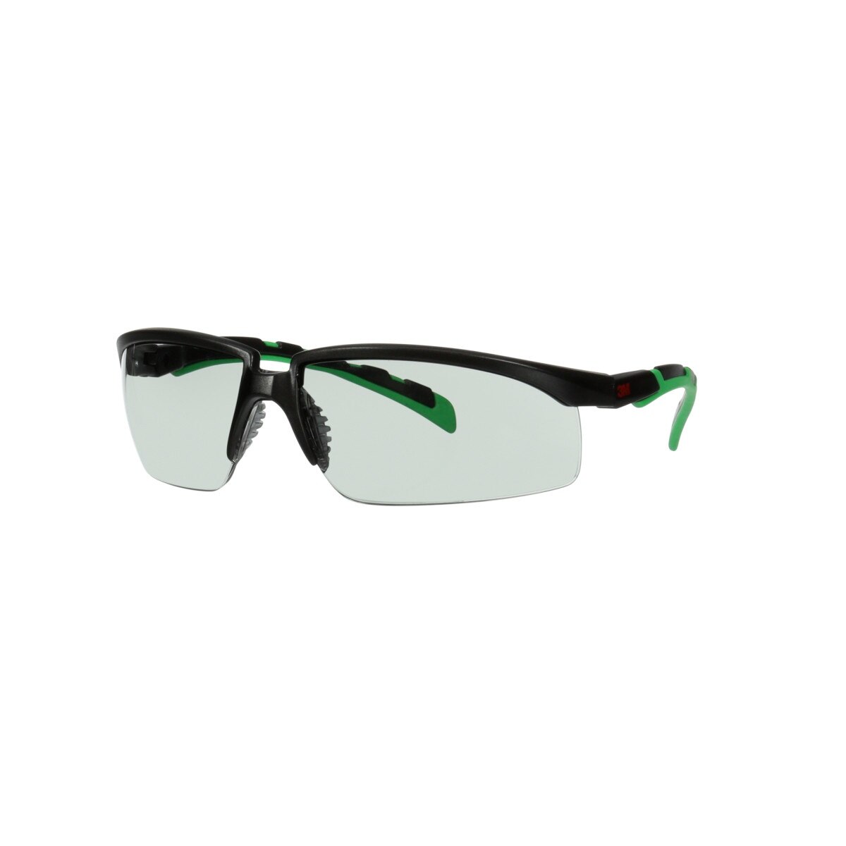 3M S2017AS-BLK Solus Solus 2000 Series Safety Glasses, Anti-Scratch, IR Shade 1.7 Gray Lens, Black/Green Temples (7100203187) (20 Pack) - 2