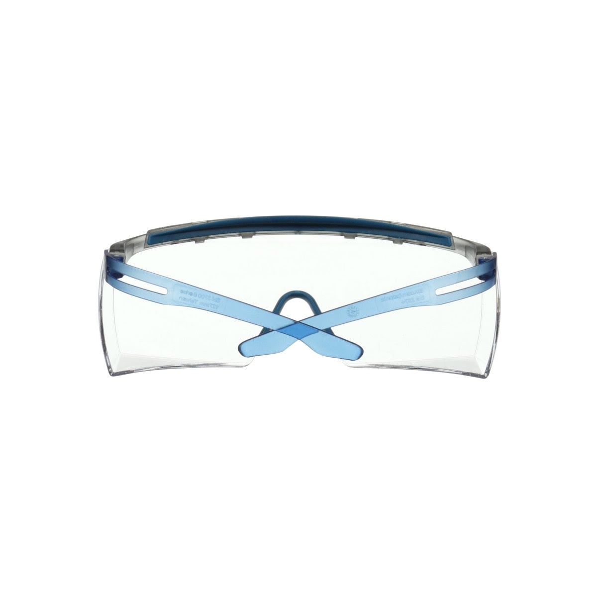 3M SF3701XSGAF-BLU SecureFit 3700 OTG Safety Glasses with Browguard, Anti-Fog Coating, Clear Lens, Blue Temple (7100203198) (10 Pack) - 4