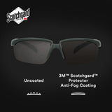 3M S2002SGAF-BGR Solus 2000 Series Safety Glasses with Scotchgard Anti-Fog Anti-Scratch Coating, Gray Lens, Gray Teal Frame, Adjustable Ratchet Temples (7100203287) (20 Pack) - 8