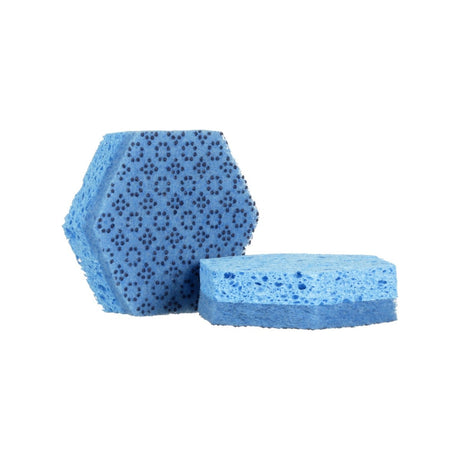 3M Scotch-Brite Low Scratch Scour Sponge 3000HEX, Blue, 4 9/20 in x 3 17/20 in (7100206483) (16 Pack)