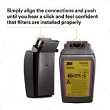 3M Secure Click Hard Case P100 Particulate Filter with Hydrogen Fluoride and Nuisance Level OV/AG Relief, NIOSH Approved (D9093C) (7100206890) (1 Pair) (30 Pack) - 7