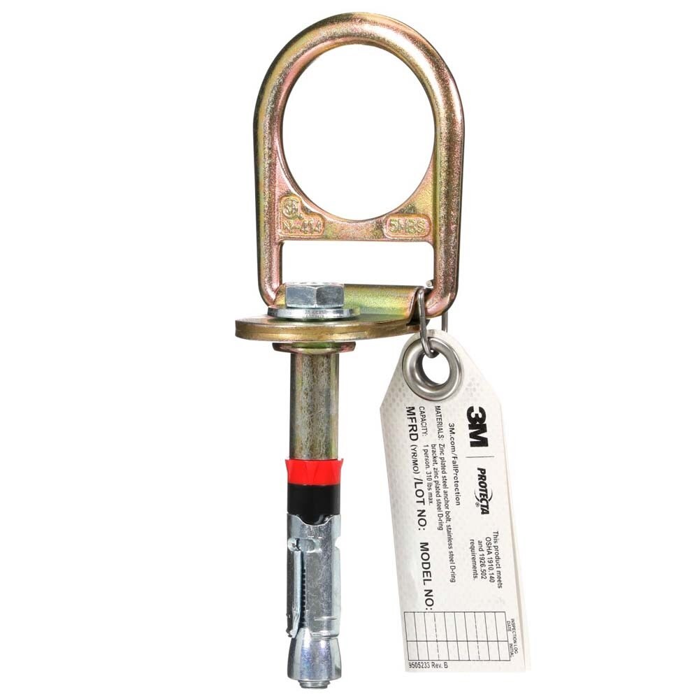 3M 7100207457 Protecta 2190055 Concrete Anchor Bolt-On 12Mm Swivel D Anchor Silver Gold - 2