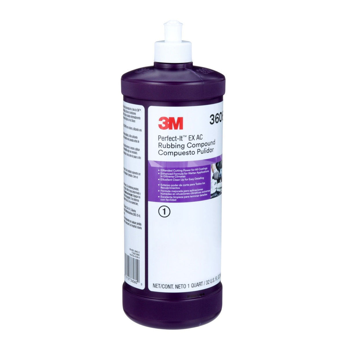 3M Perfect-It EX AC Rubbing Compound Fast Cutting High Performing 1 qt 32 fl oz (36060) (7100210683) (6 Pack) - 2