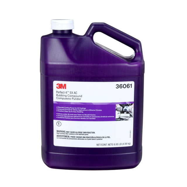 3M 36061 Perfect-It EX AC Rubbing Compound, Fast Cutting, 1 gal (8.95 lb) (7100210709) (4 Pack)