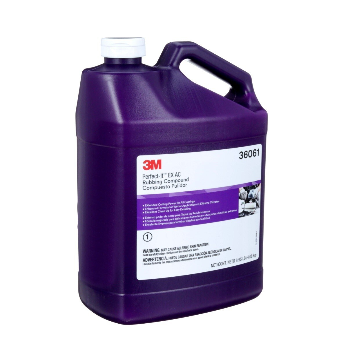3M 36061 Perfect-It EX AC Rubbing Compound, Fast Cutting, 1 gal (8.95 lb) (7100210709) (4 Pack) - 2