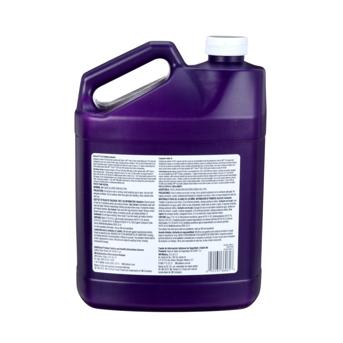 3M 36061 Perfect-It EX AC Rubbing Compound, Fast Cutting, 1 gal (8.95 lb) (7100210709) (4 Pack) - 4