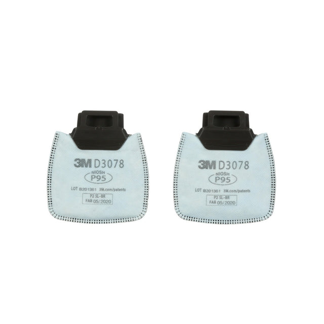 3M D3078 Secure Click Particulate Filter P95 with Nuisance Level Organic Vapor/Acid Gas Relief (7100213435) (1 Pair) (50 Pack)