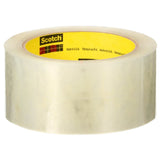 3M 375+ Scotch High Tack Box Sealing Tape, Hot Melt Adhesive, Polypropylene Film Backing, Clear, 48 mm x 50 m (7100215092) (36 Pack)