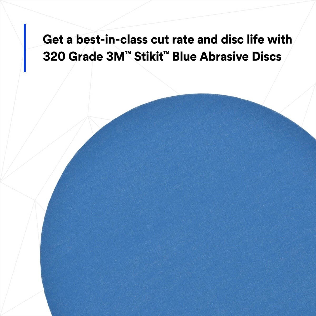 3M 321U 36210 Stikit Blue Abrasive Disc Roll, No Hole, 6 in, 320 Grade, Automotive (7100215729) (500 Pack) - 9