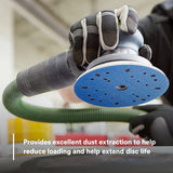 3M 321U 36180 Hookit Blue Abrasive Disc, Multi-Hole, 6 in, 320 Grit, Featheredging, Primer Sanding, Paint Preparation (7100216057) (200 Pack) - 7