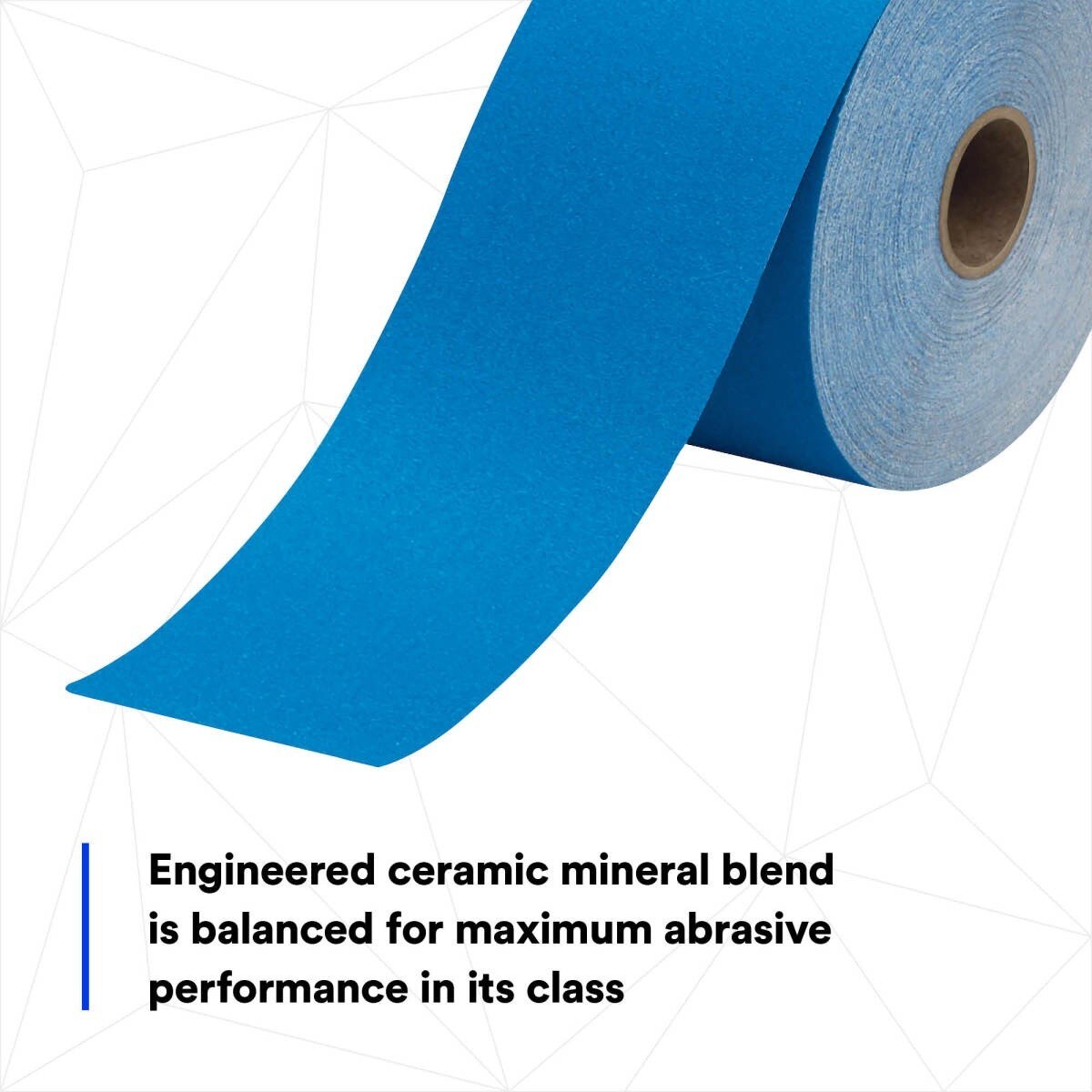 3M 321U Stikit Blue Abrasive Sheet Roll, 320 Grit, PSA, No Hole, 2-3/4 in x 45 yd (36225) (7100216685) (5 Pack) - 8