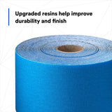 3M 321U Stikit Blue Abrasive Sheet Roll, 320 Grit, PSA, No Hole, 2-3/4 in x 45 yd (36225) (7100216685) (5 Pack) - 9