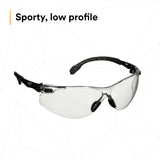 3M Scotchgard Solus 1000 Series Safety Glasses, Black Temples, Clear AF-AS Lens, Anti Fog Anti Scratch (S1501SGAF) (7100220751) (20 Pack) - 3
