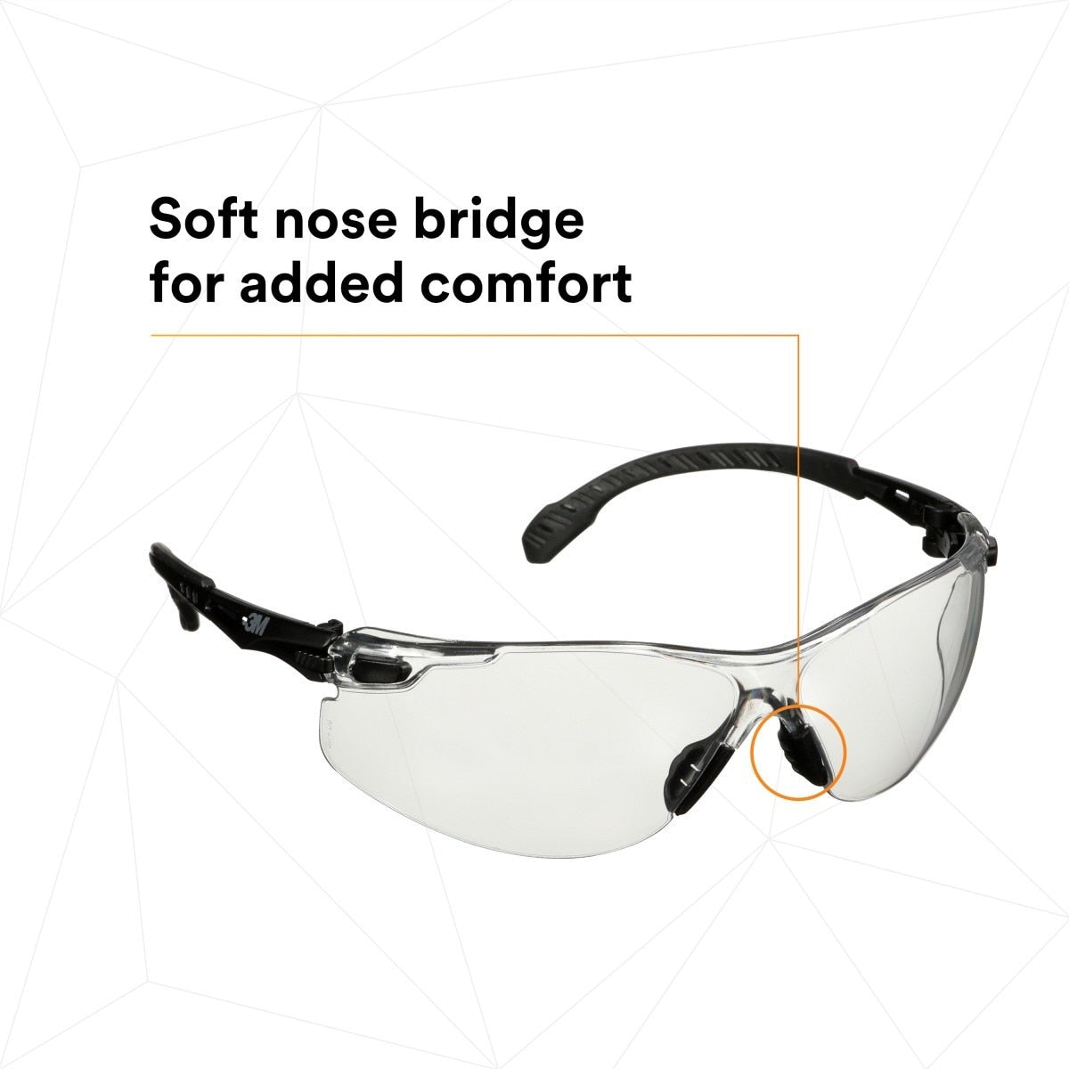 3M Scotchgard Solus 1000 Series Safety Glasses, Black Temples, Clear AF-AS Lens, Anti Fog Anti Scratch (S1501SGAF) (7100220751) (20 Pack) - 7