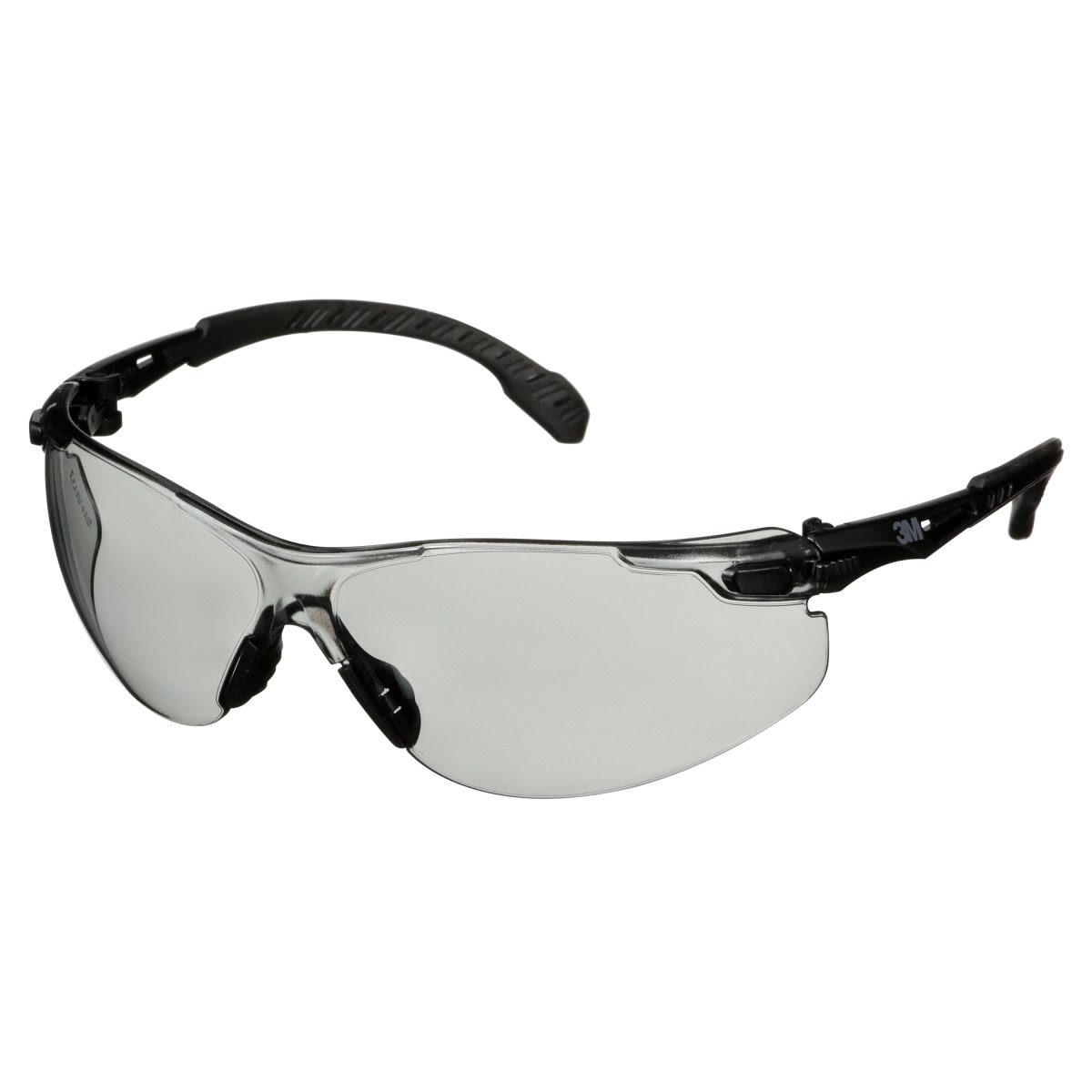 3M S1507SGAF Solus 1000 Series Safety Glasses, Black Temples, Indoor Outdoor Gray AF-AS Lens, Anti Fog Anti Scratch Coating (7100220752) (20 Pack) - 3