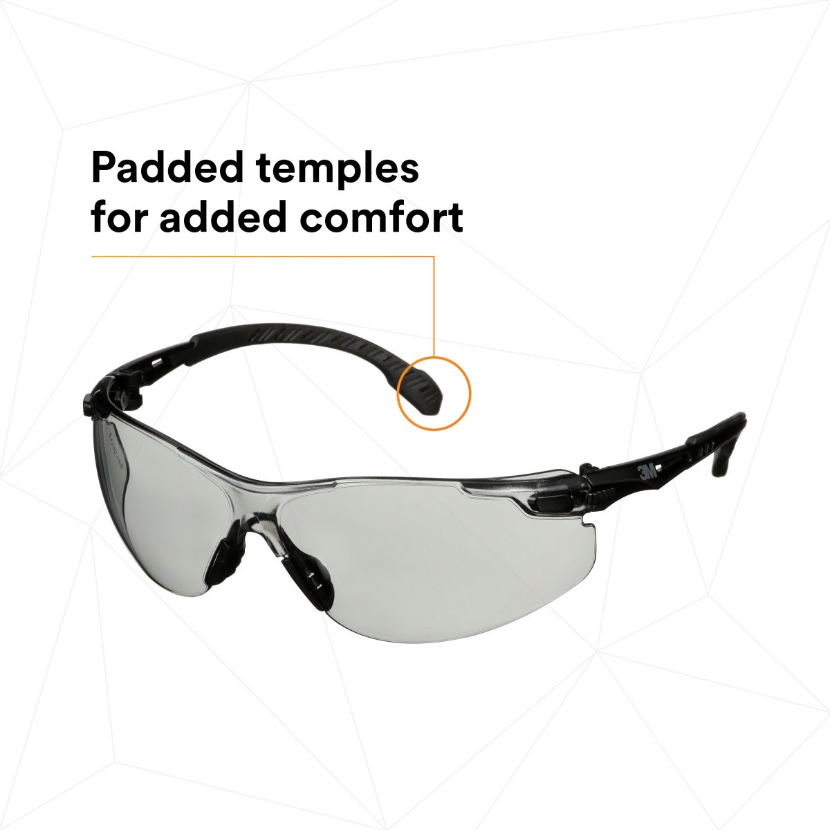 3M S1507SGAF Solus 1000 Series Safety Glasses, Black Temples, Indoor Outdoor Gray AF-AS Lens, Anti Fog Anti Scratch Coating (7100220752) (20 Pack) - 8