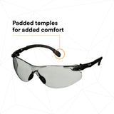 3M S1507SGAF Solus 1000 Series Safety Glasses, Black Temples, Indoor Outdoor Gray AF-AS Lens, Anti Fog Anti Scratch Coating (7100220752) (20 Pack) - 8