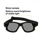3M Solus 1000 Series Safety Glasses Kit, Black Frame, Gray Scotchgard Anti-Fog Lens (S1502SGAF-KT) (7100221211) (20 Pack) - 6
