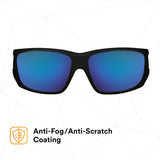 3M MXE1029AF-BLK 1000 Series Safety Glasses, Black Frame, Blue-Violet Mirror Lens, Anti-Fog Anti-Scratch Coating (7100222270) (20 Pack) - 4