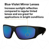 3M MXE1029AF-BLK 1000 Series Safety Glasses, Black Frame, Blue-Violet Mirror Lens, Anti-Fog Anti-Scratch Coating (7100222270) (20 Pack) - 6