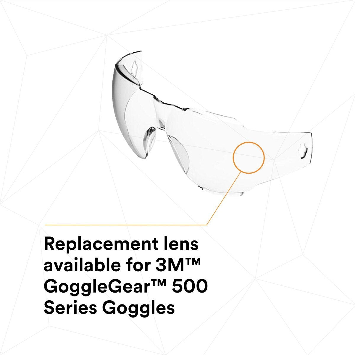 3M GG501SGAF-LENS GoggleGear 500-Series Clear Anti-Fog Anti-Scratch Replacement Lens (7100222787) (20 Pack) - 7